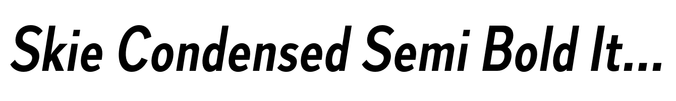 Skie Condensed Semi Bold Italic
